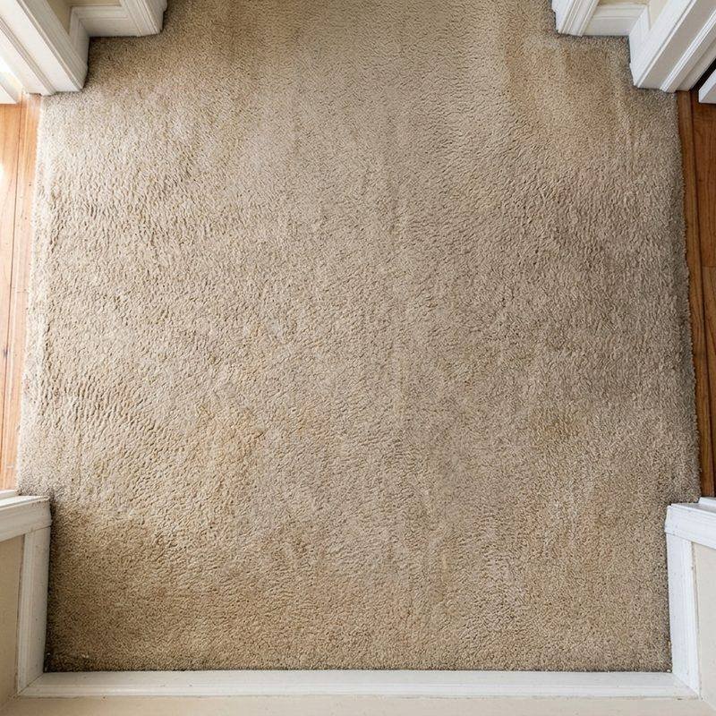 Carpete de quarto depois da higienização, limpo e renovado